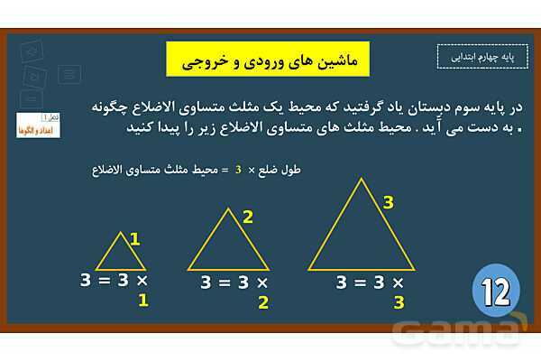  پاورپوینت ریاضی چهارم ابتدایی | فصل 1: ماشین های ورودی و خروجی - پیش نمایش