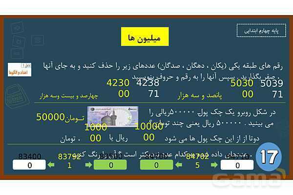 پاورپوینت ریاضی چهارم ابتدایی | فصل 1: معرفی میلیون- پیش نمایش