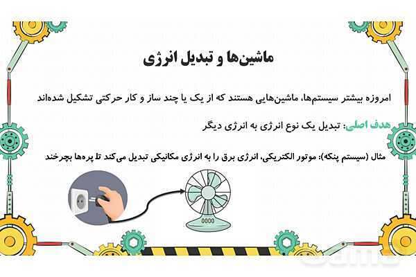 پاورپوینت تدریس پودمان ساز و کارهای حرکتی کار و فناوری نهم- پیش نمایش