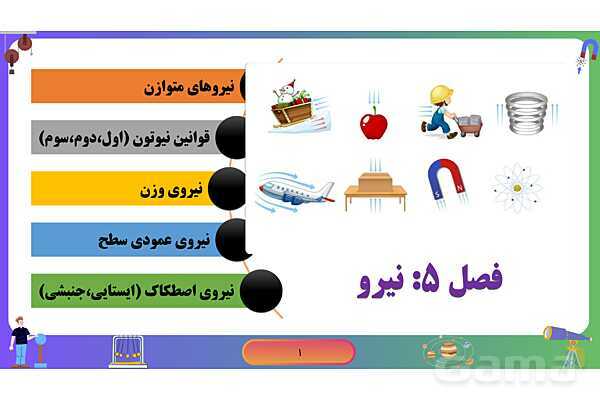 پاورپوینت فصل 5 علوم نهم: نیرو- پیش نمایش