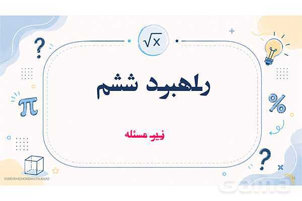 پاورپوینت آموزش ریاضی هفتم فصل 1 راهبردهای حل مسئله- پیش نمایش