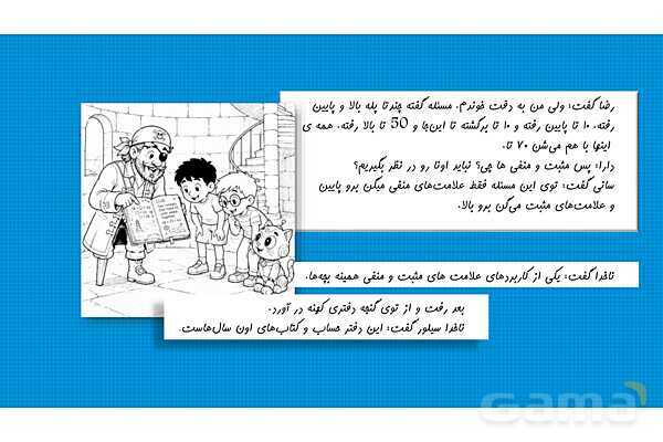 پاورپوینت داستان محور ریاضی هفتم | فصل 2: اعداد صحیح- پیش نمایش