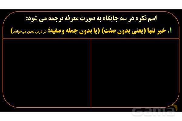 پاورپوینت عربی یازدهم: استثنائات اسم معرفه و نکره- پیش نمایش