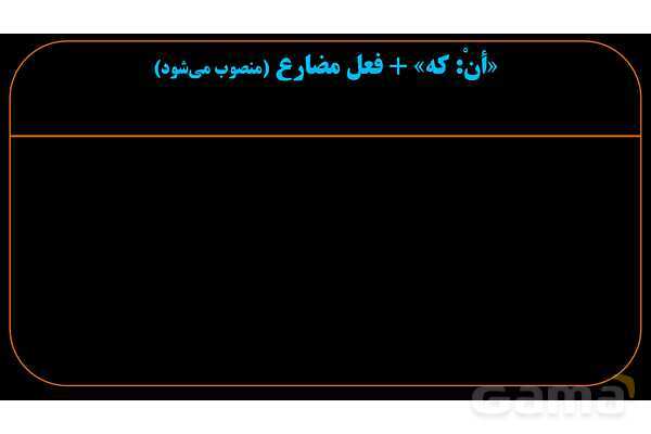 پاورپوینت عربی یازدهم: حروف ناصبه و فعل مضارع منصوب- پیش نمایش