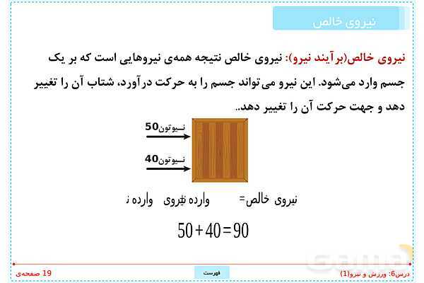 پاورپوینت تدریس علوم تجربی ششم دبستان | درس 6: ورزش و نیرو (1)- پیش نمایش