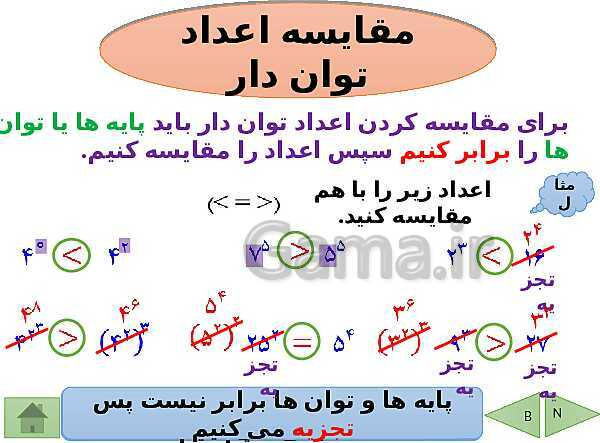 پاورپوینت آموزش فصل هفتم ریاضی هفتم | فصل 7: توان و جذر- پیش نمایش