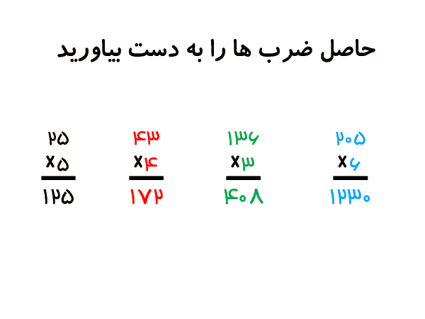 پاورپوینت ارزشیابی تکوینی ریاضی سوم دبستان | ضرب و تقسیم، محیط و مساحت- پیش نمایش