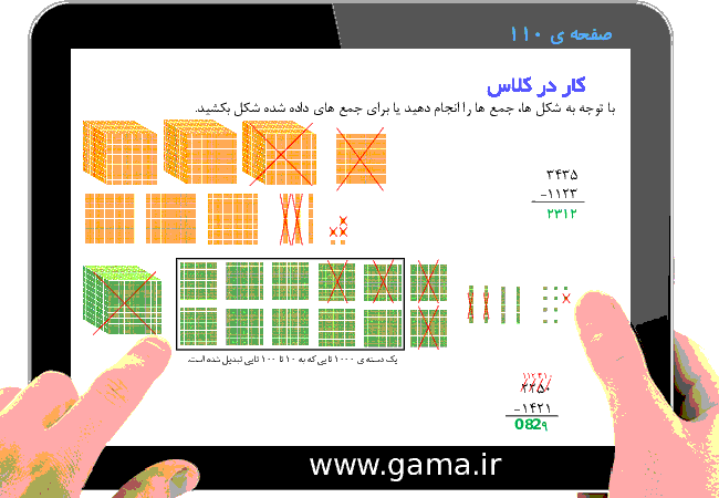 پاورپوینت تدریس و راهنمای گام به گام ریاضی سوم دبستان | فصل 6: جمع و تفریق (تفریق در جدول ارزش مکانی)- پیش نمایش