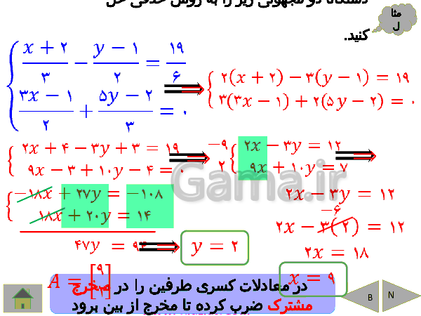 پاورپوینت درسنامه ریاضی نهم | فصل 6:خط و معادله های خطی- پیش نمایش
