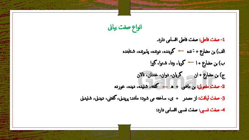 پاورپوینت ادبیات فارسی پایه نهم | درس 2: وابسته های پیشین و پسین- پیش نمایش