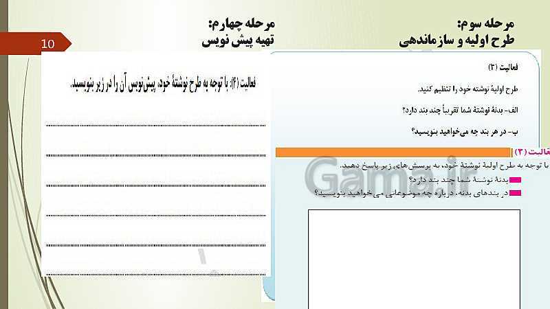 پاورپوینت نگارش (2) یازدهم دبیرستان | درس 3: گسترش محتوا (2): شخصیت- پیش نمایش