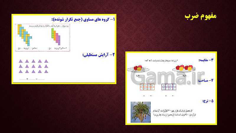 رابطه طولی کتب درسی ریاضی پایه اول تا ششم ( مبحث عملیات ریاضی)- پیش نمایش