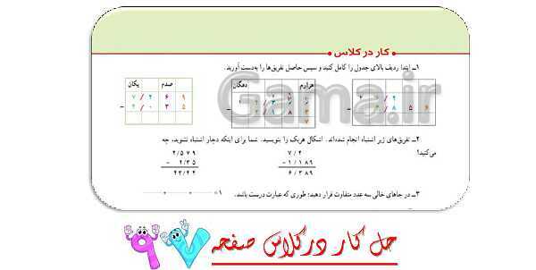 پاورپوینت ریاضی پنجم دبستان | فصل 5 | درس 3: تفریق عددهای اعشاری- پیش نمایش