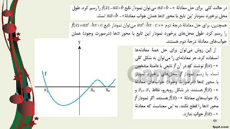 پاورپوینت ریاضی (2) فنی یازدهم هنرستان |  پودمان 2: تابع‌های خطی و درجۀ دوم و کاربرد آنها در حل معادله‌ها و نامعادله‌ها- پیش نمایش