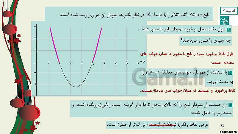 پاورپوینت ریاضی (2) فنی یازدهم هنرستان |  پودمان 2: تابع‌های خطی و درجۀ دوم و کاربرد آنها در حل معادله‌ها و نامعادله‌ها- پیش نمایش