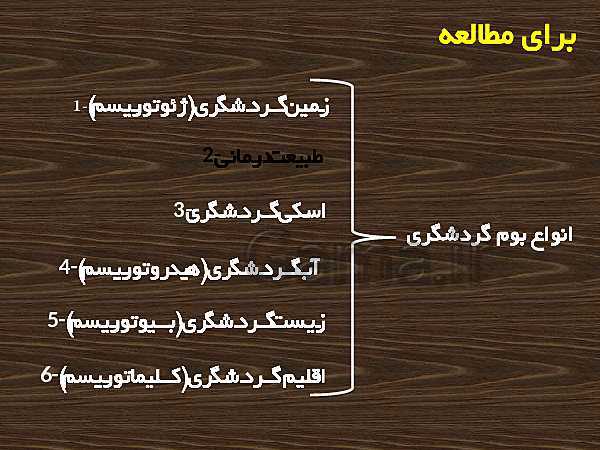 پاورپوینت انسان و محیط زیست یازدهم | درس 7: محیط زیست، بستر گردشگری مسئولانه + پاسخ فعالیت ها- پیش نمایش