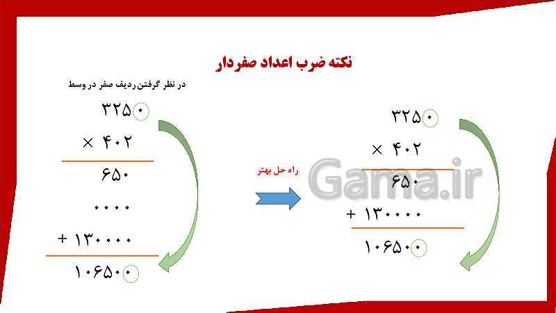 پاورپوینت ریاضی چهارم دبستان | محاسبه حاصل ضرب- پیش نمایش