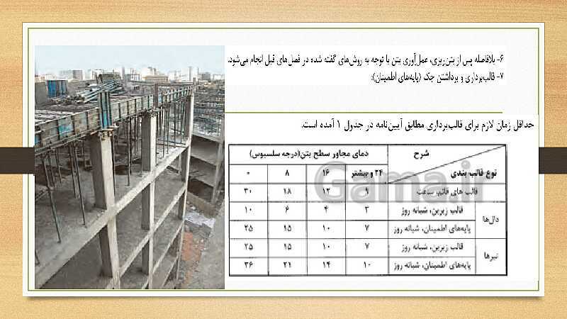 پاورپوینت اسکلت سازی ساختمان یازدهم هنرستان | فصل 4: اجرای تیر بتنی (پوتر)- پیش نمایش