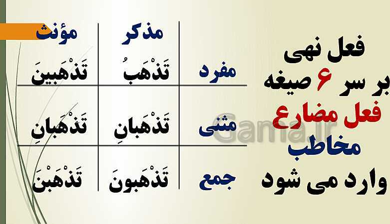 پاورپوینت آموزش فعل مضارع نهی و مضارع منفی- پیش نمایش