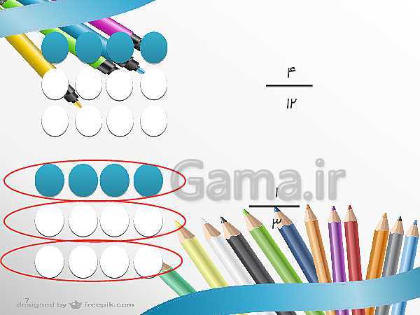 پاورپوینت ریاضی چهارم دبستان | آموزش کسرهای مساوی- پیش نمایش