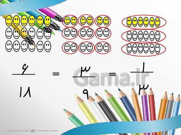 پاورپوینت ریاضی چهارم دبستان | آموزش کسرهای مساوی- پیش نمایش