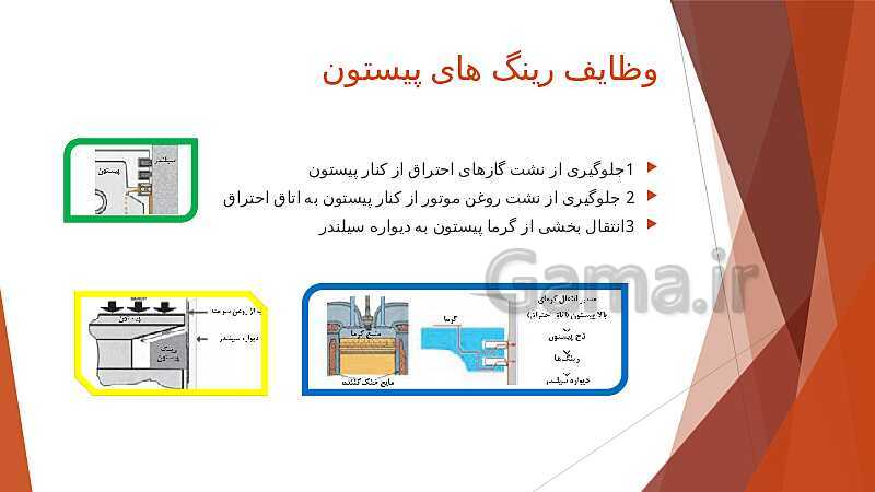 پاورپوینت تعمیرات مکانیکی موتور دهم هنرستان | فصل 2: تعمیر نیم موتور (رینگ و شاتون)- پیش نمایش