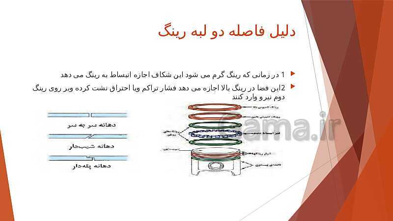 پاورپوینت تعمیرات مکانیکی موتور دهم هنرستان | فصل 2: تعمیر نیم موتور (رینگ و شاتون)- پیش نمایش