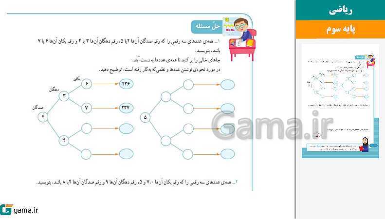 پاورپوینت کتاب محور ویژه تدریس مجازی ریاضی سوم دبستان | فصل 1 تا 8- پیش نمایش