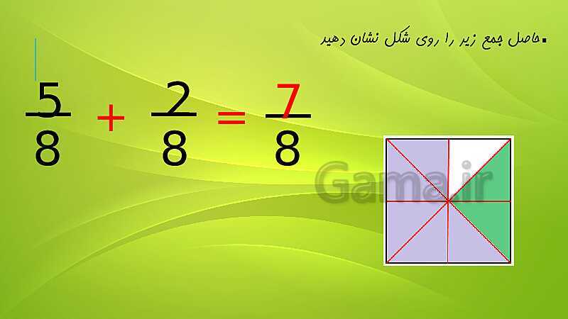 جمع و تفریق کسرها با واحدهای مساوی- پیش نمایش