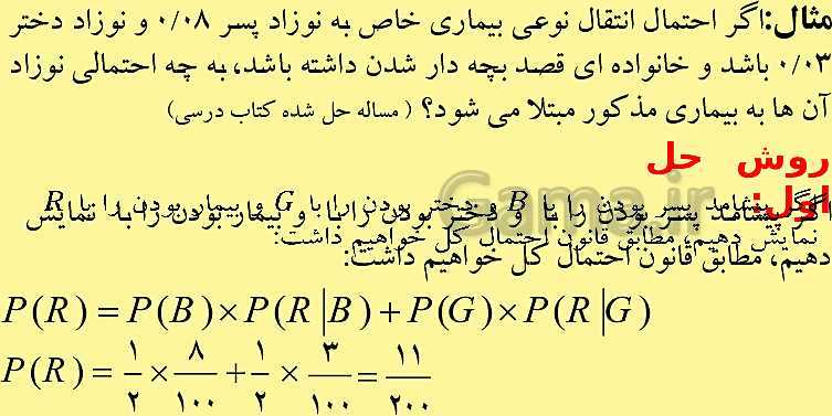 پاورپوینت آموزش و حل تمرین و تست فصل 7 ریاضی دوازدهم تجربی | احتمال- پیش نمایش