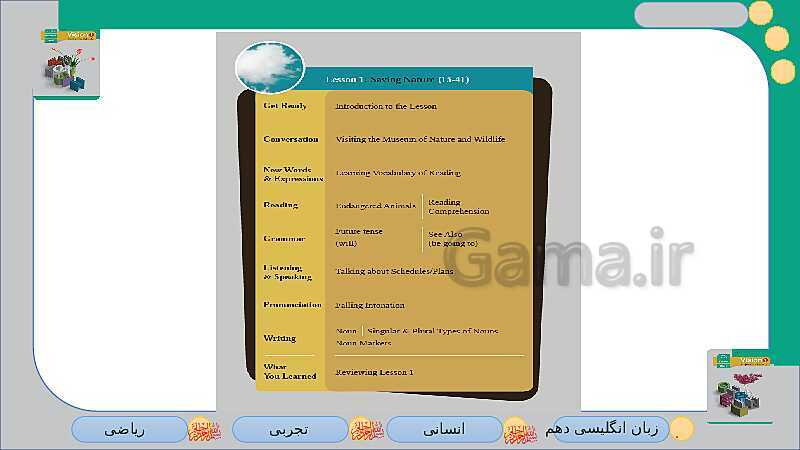 پاورپوینت زبان انگلیسی (1) دهم دبیرستان | Lesson 1: Saving Nature- پیش نمایش