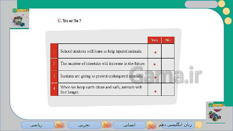 پاورپوینت زبان انگلیسی (1) دهم دبیرستان | Lesson 1: Saving Nature- پیش نمایش