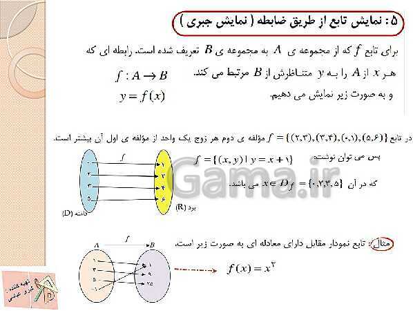 پاورپوینت آموزش ریاضی (1) دهم | فصل 5: تابع- پیش نمایش