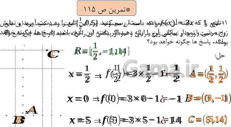 پاورپوینت ریاضی (1) دهم | حل تمرین انواع توابع (صفحه 115)- پیش نمایش