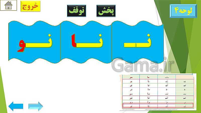 پاورپوینت تدریس قرآن اول دبستان | درس4: قرآن بخوانیم (لوحه‌ی 4 تا 12)- پیش نمایش