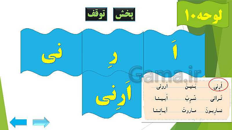 پاورپوینت تدریس قرآن اول دبستان | درس4: قرآن بخوانیم (لوحه‌ی 4 تا 12)- پیش نمایش