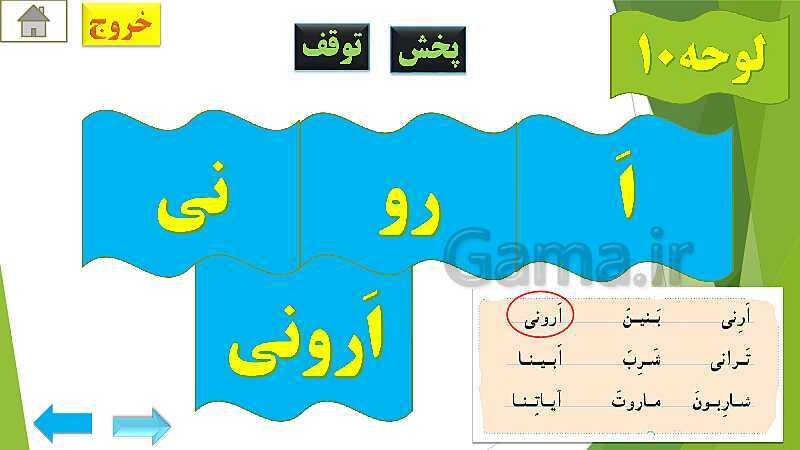 پاورپوینت تدریس قرآن اول دبستان | درس4: قرآن بخوانیم (لوحه‌ی 4 تا 12)- پیش نمایش