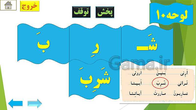 پاورپوینت تدریس قرآن اول دبستان | درس4: قرآن بخوانیم (لوحه‌ی 4 تا 12)- پیش نمایش