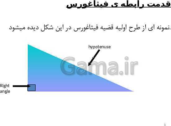 پاورپوینت ریاضی پایه هشتم | اثبات قضیۀ فیثاغورس- پیش نمایش