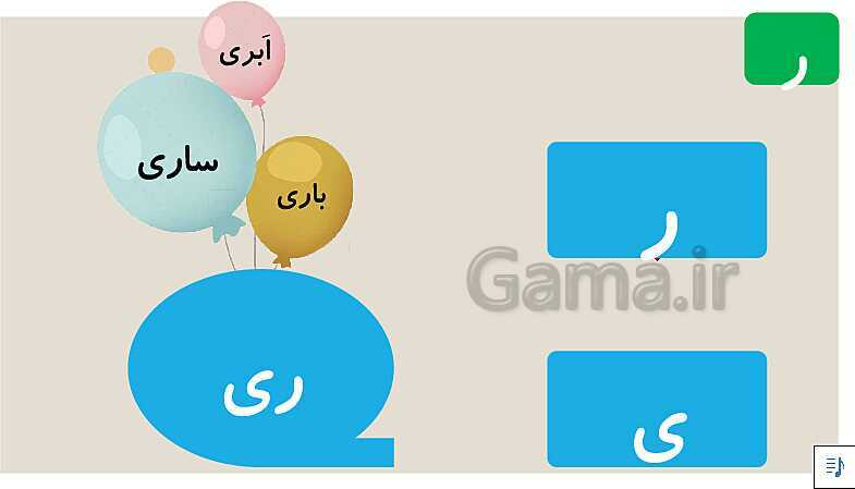 پاورپوینت آموزش با داستان، شعر خوانی، جمله سازی، بازی و صدا گذاری | درس 6: ایـ یـ ی ای - پیش نمایش