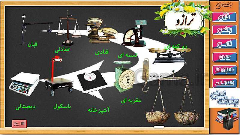 پاورپوینت علوم تجربی سوم دبستان | درس 4: اندازه گیری مواد (جلسه اول)- پیش نمایش