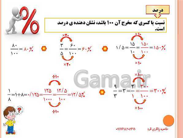 پاورپوینت تدریس مجازی ریاضی ششم | فصل 6: تناسب و درصد- پیش نمایش