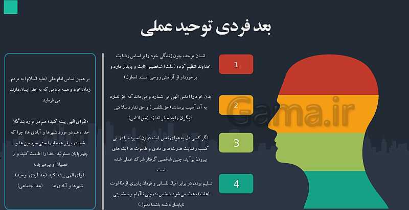 پاورپوینت آموزش مجازی دین و زندگی دوازدهم مشترک همه رشته ها | درس 3: توحید و سبک زندگی- پیش نمایش