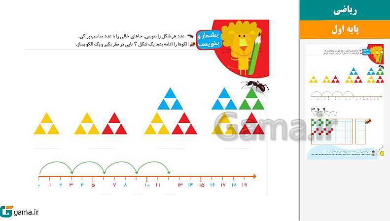 پاورپوینت کتاب محور ویژه تدریس مجازی ریاضی اول دبستان | تم 1 تا 25- پیش نمایش