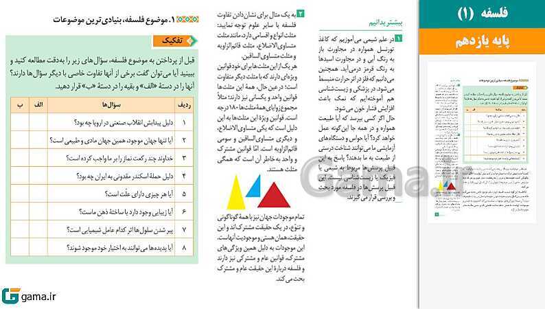  پاورپوینت کتاب محور ویژه تدریس مجازی فلسفه (1) یازدهم | درس 1 تا 11- پیش نمایش