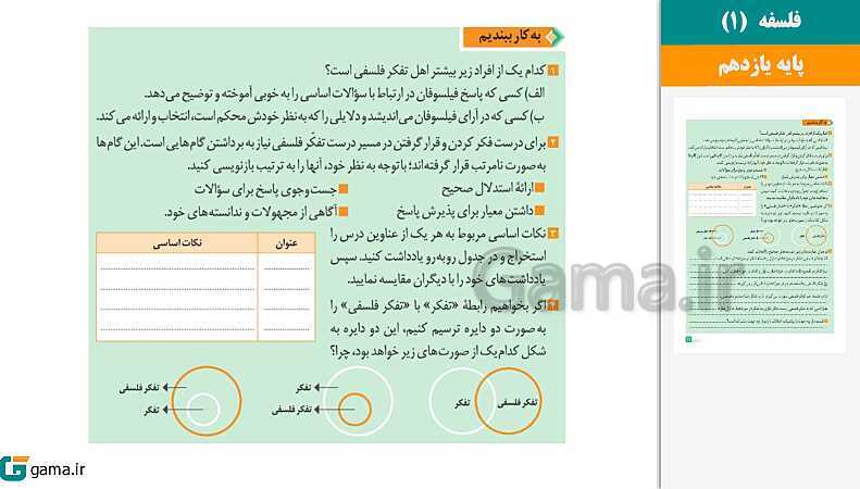  پاورپوینت کتاب محور ویژه تدریس مجازی فلسفه (1) یازدهم | درس 1 تا 11- پیش نمایش