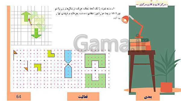  پاورپوینت آموزش مجازی ریاضی ششم دبستان | فصل 4: تقارن و مختصات- پیش نمایش