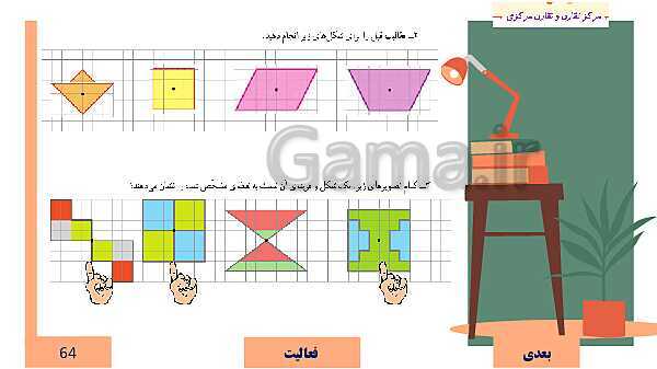  پاورپوینت آموزش مجازی ریاضی ششم دبستان | فصل 4: تقارن و مختصات- پیش نمایش