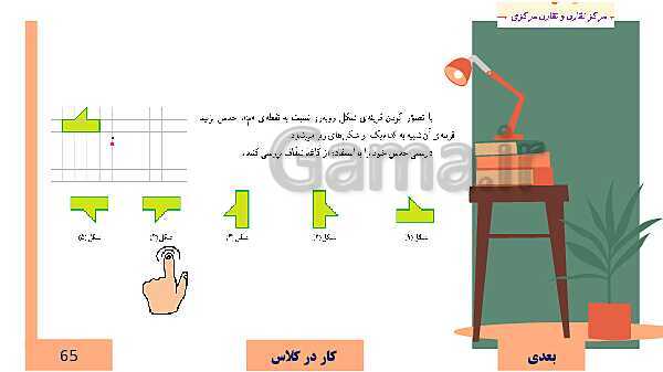  پاورپوینت آموزش مجازی ریاضی ششم دبستان | فصل 4: تقارن و مختصات- پیش نمایش