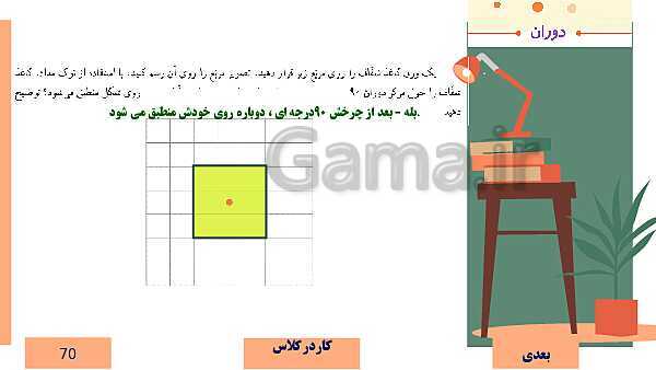  پاورپوینت آموزش مجازی ریاضی ششم دبستان | فصل 4: تقارن و مختصات- پیش نمایش